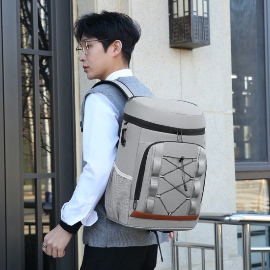 Cross-border men's double shoulder bags - large capacity casual travel backpacks for business trips, business and office computer backpacks for commuting and travel.