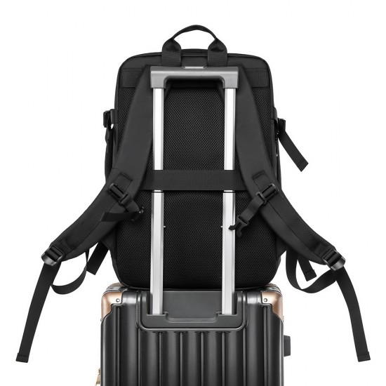 Cross-border new business travel double-shoulder bag for women, large capacity light and convenient business commuting computer double-shoulder bag, backpack for men.