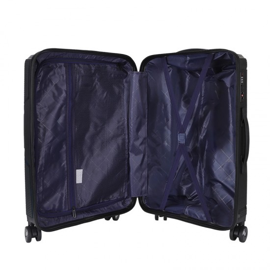 In stock PP hard-shell suitcase with silent swivel wheels for travel, 20-inch carry-on luggage, super lightweight luggage, 24-inch shock-resistant