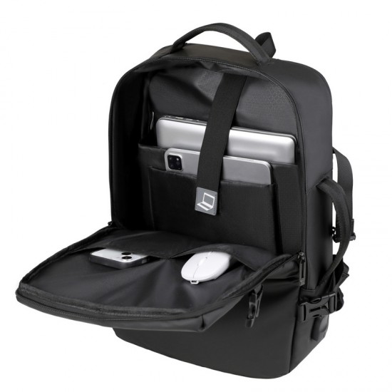 2024 New Nylon Fabric Backpack College Student Backpack Men Dual-Shoulder Backpack Large Capacity Outdoor Business Travel Bag Leisure