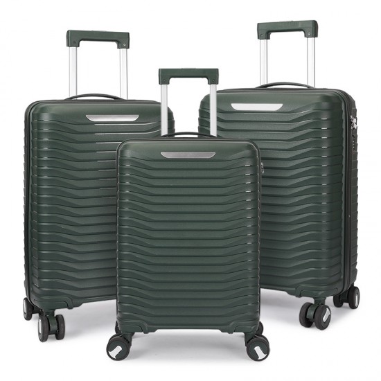Custom luggage box, PP hard-shell suitcase with zipper, large capacity travel suitcase, 20-inch carry-on suitcase for travel