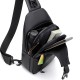 Men's casual trendy chest bag, men's casual chest bag, lightweight and functional casual bag with color contrast, color-matching casual single-shoulder bag for men