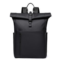 Street fashion folding roll-up double-shoulder bag. Large capacity travel bag for men. High-end casual travel double-shoulder bag for men.