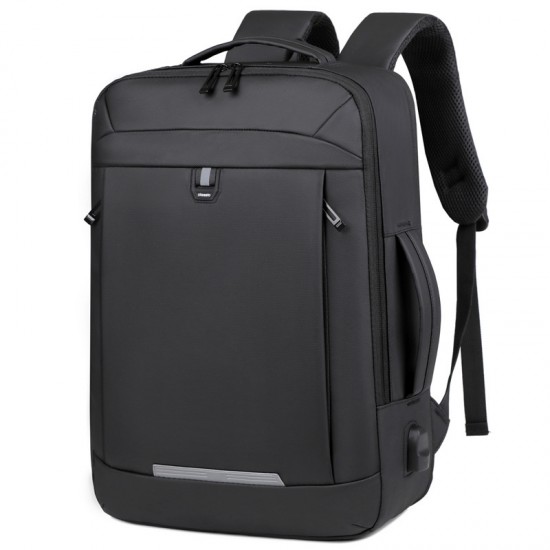 Men's double-shoulder backpack with large capacity for business use, casual travel bag for women and men