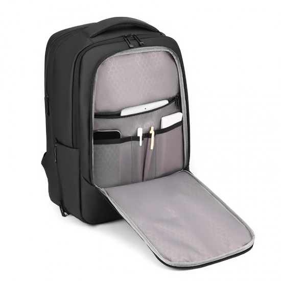 Computer double-shoulder bag, men's large capacity high-end commuting business travel double-shoulder bag, light and casual double-shoulder bag.