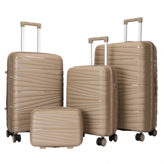 Customized Wholesale Cross-border PP Trolley Case Fashionable Travel Trolley Case PP Hard Shell Case 20-Inch Check-in Box Luggage