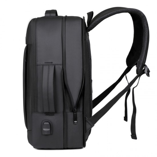 Men's double-shoulder backpack with large capacity for business use, casual travel bag for women and men
