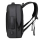 Men's double-shoulder backpack with large capacity for business use, casual travel bag for women and men