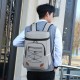 Multi-functional men's business backpacks - simple leather texture hand-held computer backpacks for short trips, backpacks for business and office use with large capacity for travel and commuting.