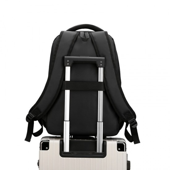 Cross-border business casual double-shoulder bag, men's and women's travel and casual backpacks with multi-functional expansion, business computer bag for commuting