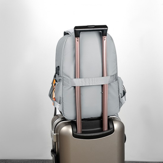 Cross-border new men's backpack style fashionable casual double-shoulder bag. Trendy travel bag for business and commuting. Computer bag for business.