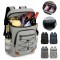 Multi-functional men's business backpacks - simple leather texture hand-held computer backpacks for short trips, backpacks for business and office use with large capacity for travel and commuting.