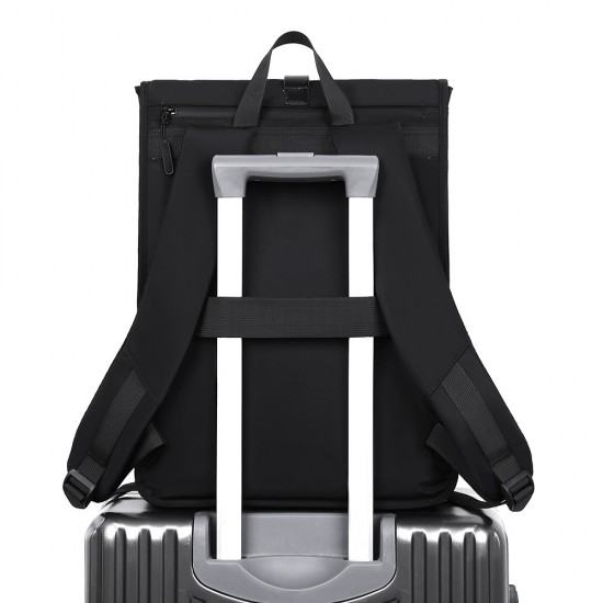 Cross-border men's computer backpack for outdoor short trips. Multi-functional expansion double-shoulder bag for men. Business large-capacity double-shoulder bag for men.