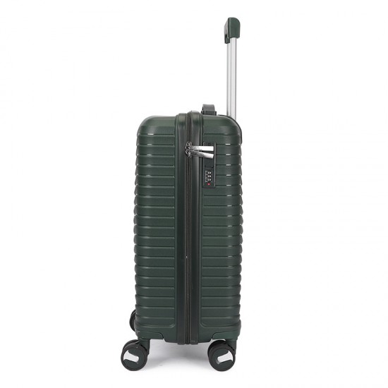 Custom luggage box, PP hard-shell suitcase with zipper, large capacity travel suitcase, 20-inch carry-on suitcase for travel