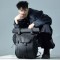 Cool Waterproof Leather Membrane Cross-Body Bag Weight Reduction Large Capacity Travel Backpack Business Men's Shoulder Bag Cycling Backpack