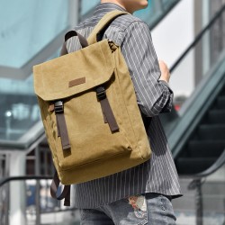 Men's backpack - new double shoulder bag, American casual computer bag, travel canvas bag for college students, junior high school students, men's backpack