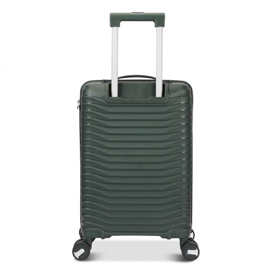 Custom luggage box, PP hard-shell suitcase with zipper, large capacity travel suitcase, 20-inch carry-on suitcase for travel