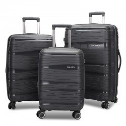 Cross-border Customized Trolley Case PP Hard Shell Travel Bag 20, 24, 28 Sets of Bags PP Travel Trolley Case Anti-theft Password Lock
