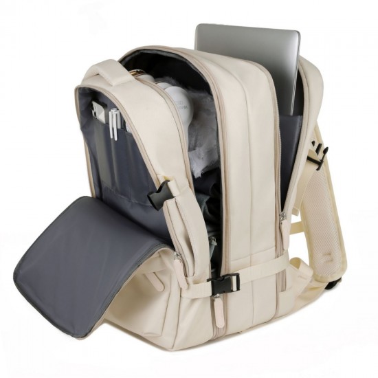 Cross-border new large capacity travel bag double shoulder bag for women, multi-functional expandable backpack for business, computer bag for women
