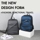 Cross-border double shoulder bag - large capacity casual travel bag, backpack for men, high-end business computer bag for commuting