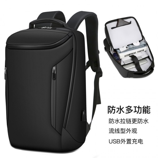 New style double-shoulder bag, men's large capacity computer bag, business double-shoulder bag for women.