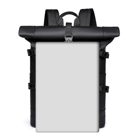 New cross-border casual fashionable high-end business commuting computer backpack with magnetic flap design. Travel double-shoulder bag for men. High-end casual travel backpack for trend and commuting.