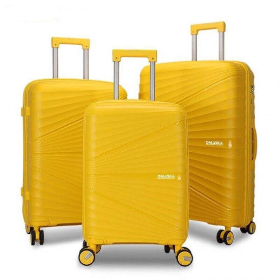 Fashionable Travel Trolley Case 20-Inch Check-in Box Silent Wheeled Luggage PP Trolley Case Hard Shell