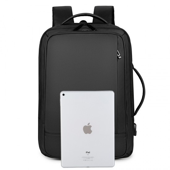 Cross-border sourcing double shoulder bag - men's business casual backpack, large capacity double shoulder bag, expandable business double shoulder bag for travel, for business