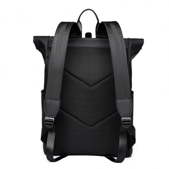 Street fashion folding roll-up double-shoulder bag. Large capacity travel bag for men. High-end casual travel double-shoulder bag for men.