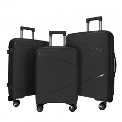 In stock PP hard-shell suitcase with silent swivel wheels for travel, 20-inch carry-on luggage, super lightweight luggage, 24-inch shock-resistant