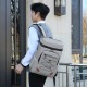 Multi-functional men's business backpacks - simple leather texture hand-held computer backpacks for short trips, backpacks for business and office use with large capacity for travel and commuting.