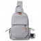 Cross-border men's double-shoulder bag, new style functional wind backpack, casual single-shoulder bag, mailbag, business commuting water-resistant backpack.