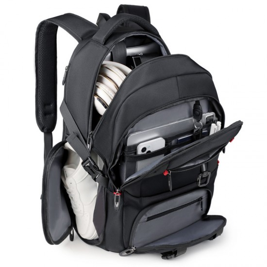 Cross-border wholesale backpacks for men, fashionable double-shoulder bags, large capacity business computer bags, double-shoulder men's business bags.