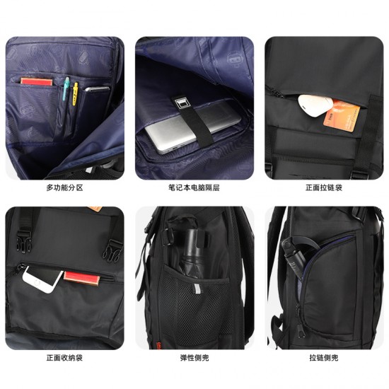 Business backpack for men, high-level appearance, men's commuting bag with multi-purpose storage, student backpack with large capacity and double-shoulder bag