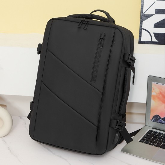 Cross-border new business travel double-shoulder bag for women, large capacity light and convenient business commuting computer double-shoulder bag, backpack for men.