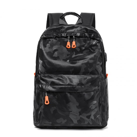 Laptop Bag Leather Men's Laptop Dual-Shoulder Bag Backpack 15.6-Inch Simple Business Laptop Backpack Business Travel Dual-Shoulder Bag
