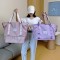 Cross-border women's double-shoulder bag with large capacity. Multi-functional dry and wet separation short trip business travel bag. Expansion computer bag.
