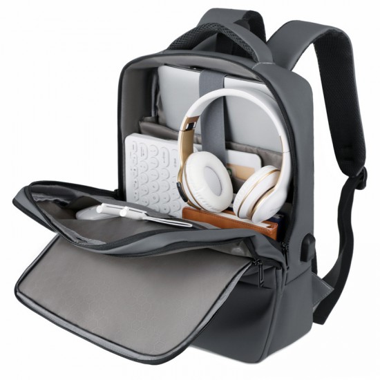 Cross-border men's double-shoulder bag, new style functional wind backpack, casual single-shoulder bag, mailbag, business commuting water-resistant backpack.