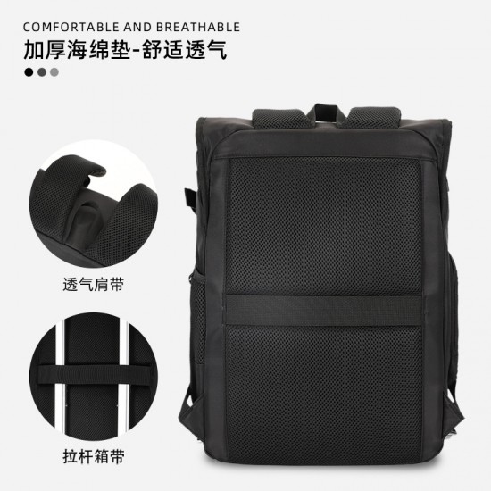 Business backpack for men, high-level appearance, men's commuting bag with multi-purpose storage, student backpack with large capacity and double-shoulder bag
