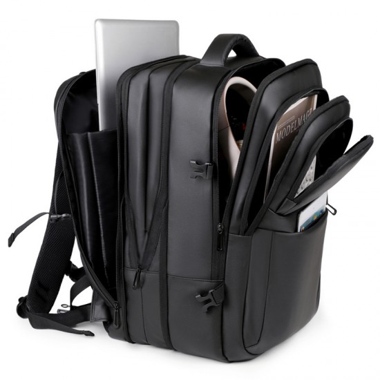 Newly designed men's business double shoulder backpacks - large capacity for business and office use, casual travel backpacks for short trips, computer backpacks for business and office use.