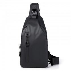 Men's casual trendy chest bag, men's casual chest bag, lightweight and functional casual bag with color contrast, color-matching casual single-shoulder bag for men