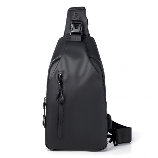 Men's casual trendy chest bag, men's casual chest bag, lightweight and functional casual bag with color contrast, color-matching casual single-shoulder bag for men