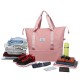 Cross-border women's double-shoulder bag with large capacity. Multi-functional dry and wet separation short trip business travel bag. Expansion computer bag.