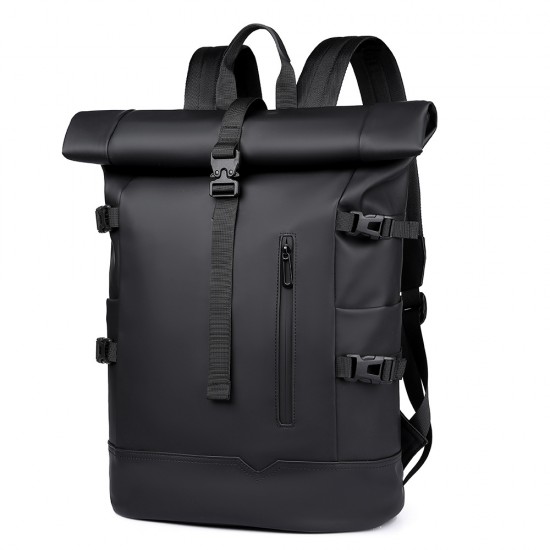 New cross-border casual fashionable high-end business commuting computer backpack with magnetic flap design. Travel double-shoulder bag for men. High-end casual travel backpack for trend and commuting.