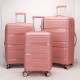 Cross-border Customized Trolley Case PP Hard Shell Travel Bag 20, 24, 28 Sets of Bags PP Travel Trolley Case Anti-theft Password Lock