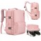Cross-border women's travel double-shoulder bag with large capacity, extra large, lightweight, multi-functional luggage backpack for short trips. Business travel bag for men. Trendy rolled-edge travel double-shoulder bag for men.