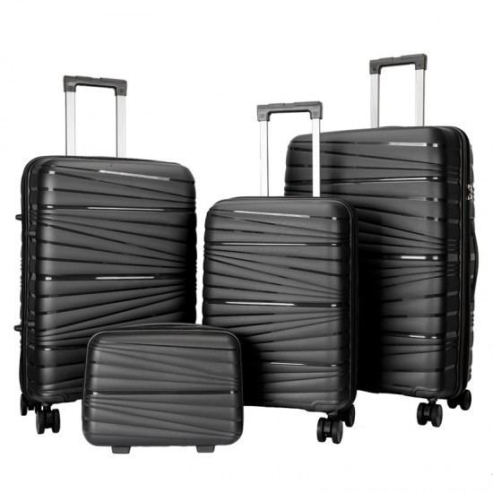 Customized Wholesale Cross-border PP Trolley Case Fashionable Travel Trolley Case PP Hard Shell Case 20-Inch Check-in Box Luggage