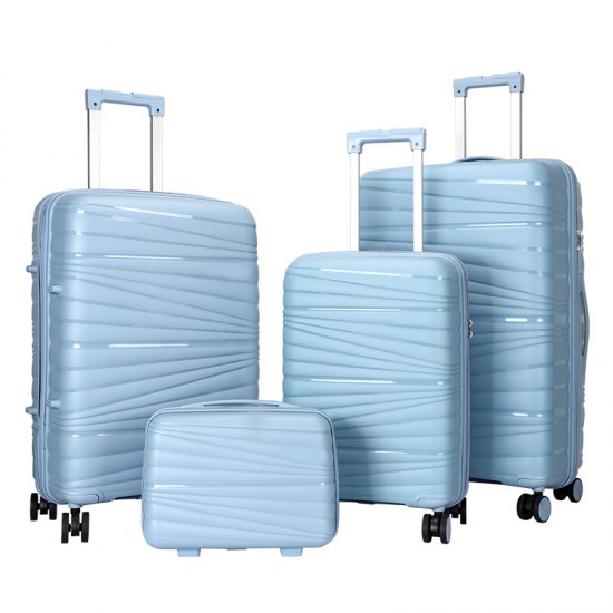 Customized Wholesale Cross-border PP Trolley Case Fashionable Travel Trolley Case PP Hard Shell Case 20-Inch Check-in Box Luggage