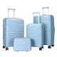 Customized Wholesale Cross-border PP Trolley Case Fashionable Travel Trolley Case PP Hard Shell Case 20-Inch Check-in Box Luggage