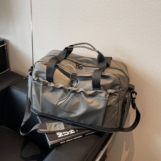 Cross-border lightweight and casual simple men's double-shoulder bag, multi-purpose commuting backpack, business backpack with large capacity and double-shoulder bag